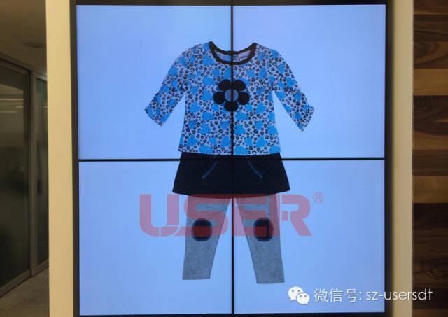 美國兒童時裝店2*2液晶拼接屏展示 美國兒童時裝店2*2液晶拼接屏展示